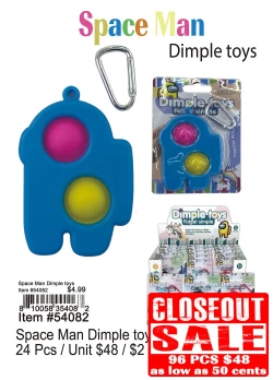 Space Man Dimple Toys - Closeout 96 Pcs.